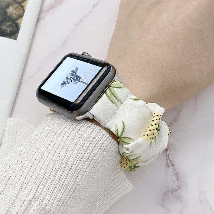 Cinturino per frutta in tessuto elasticizzato ad anello singolo per Apple Watch Series, 7 41mm / 6&SE&5&4 40mm / 3&2&1 38mm, 7 45mm / 6&SE&5&4 44mm / 3&2&1 42mm
