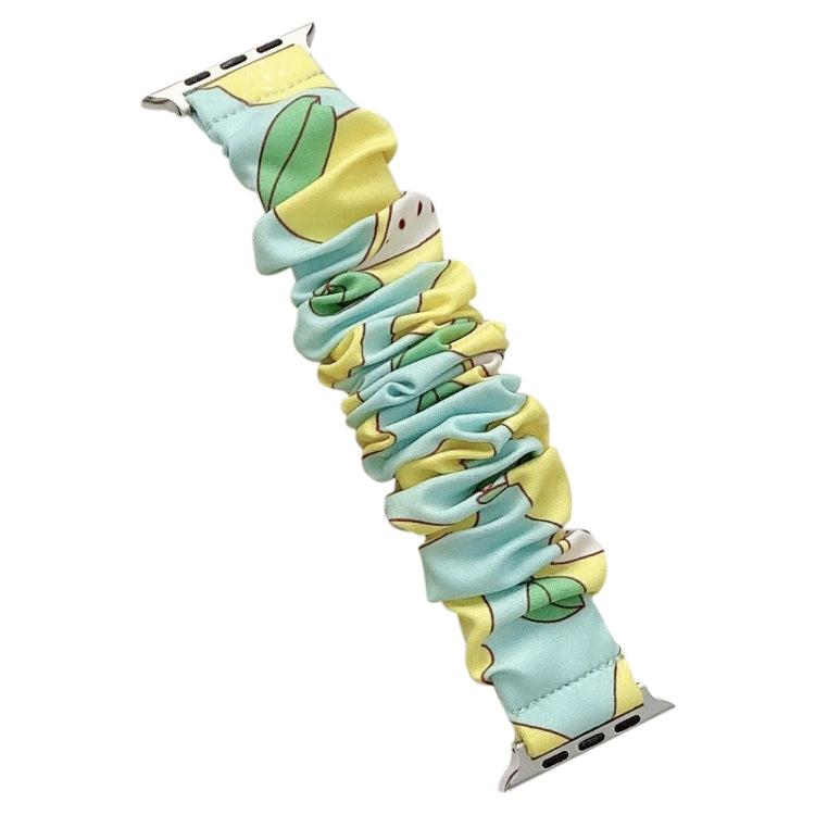 Cinturino per frutta in tessuto elasticizzato ad anello singolo per Apple Watch Series, 7 41mm / 6&SE&5&4 40mm / 3&2&1 38mm, 7 45mm / 6&SE&5&4 44mm / 3&2&1 42mm