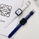 Cinturino in pelle lucida per Apple Watch Series, 7 41mm / 6&SE&5&4 40mm / 3&2&1 38mm, 7 45mm / 6&SE&5&4 44mm / 3&2&1 42mm