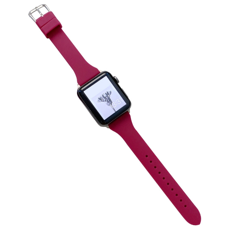 Cinturino in silicone a vita piccola per Apple Watch Series, 7 41mm / 6&SE&5&4 40mm / 3&2&1 38mm