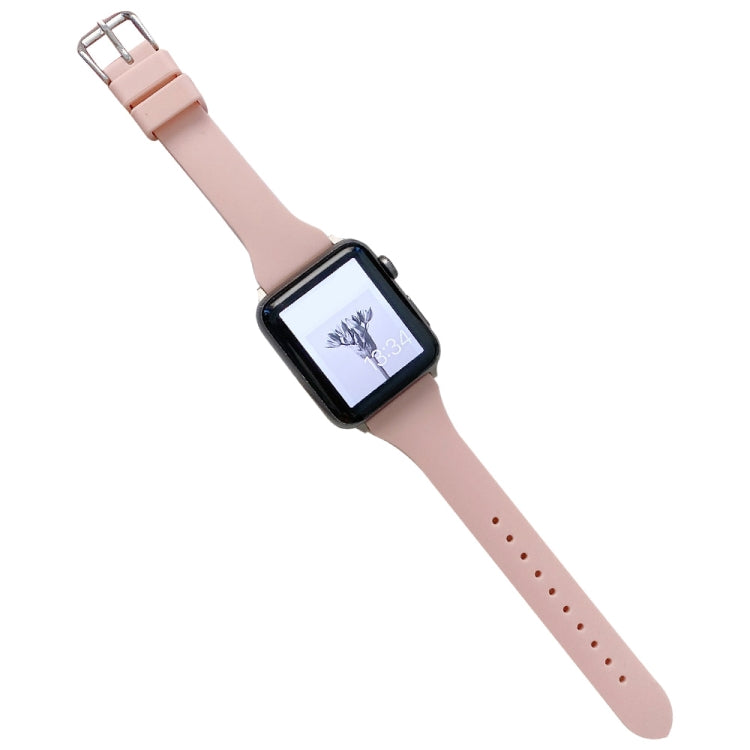 Cinturino in silicone a vita piccola per Apple Watch Series, 7 41mm / 6&SE&5&4 40mm / 3&2&1 38mm