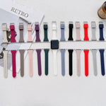 Cinturino in silicone a vita piccola per Apple Watch Series, 7 41mm / 6&SE&5&4 40mm / 3&2&1 38mm