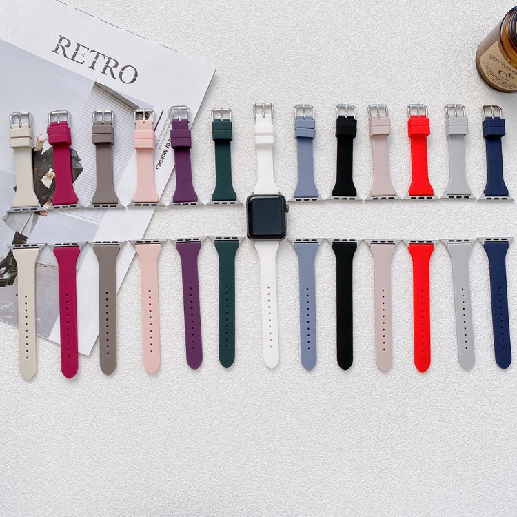 Cinturino in silicone a vita piccola per Apple Watch Series, 7 41mm / 6&SE&5&4 40mm / 3&2&1 38mm