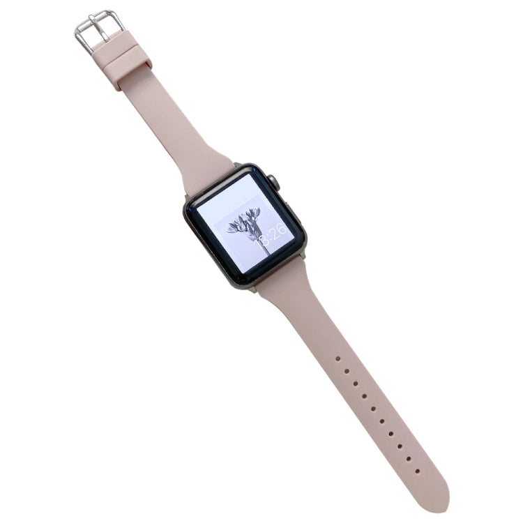Cinturino in silicone a vita piccola per Apple Watch Series, 7 45mm / 6&SE&5&4 44mm / 3&2&1 42mm