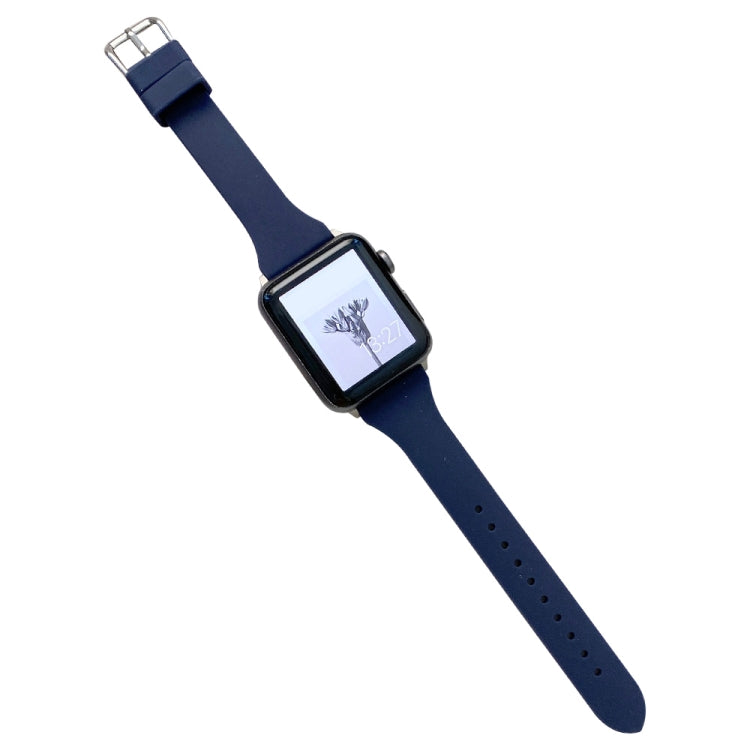 Cinturino in silicone a vita piccola per Apple Watch Series, 7 45mm / 6&SE&5&4 44mm / 3&2&1 42mm