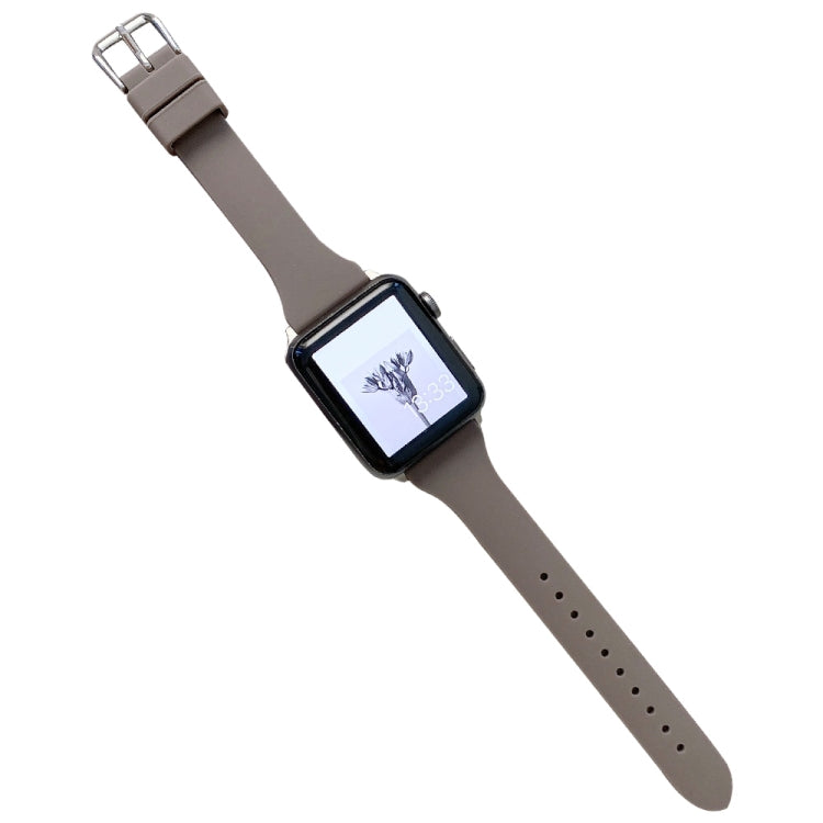 Cinturino in silicone a vita piccola per Apple Watch Series, 7 45mm / 6&SE&5&4 44mm / 3&2&1 42mm