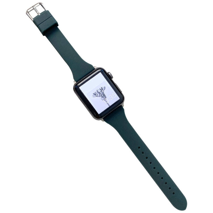 Cinturino in silicone a vita piccola per Apple Watch Series, 7 45mm / 6&SE&5&4 44mm / 3&2&1 42mm