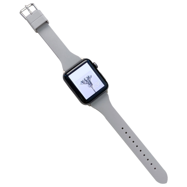 Cinturino in silicone a vita piccola per Apple Watch Series, 7 45mm / 6&SE&5&4 44mm / 3&2&1 42mm