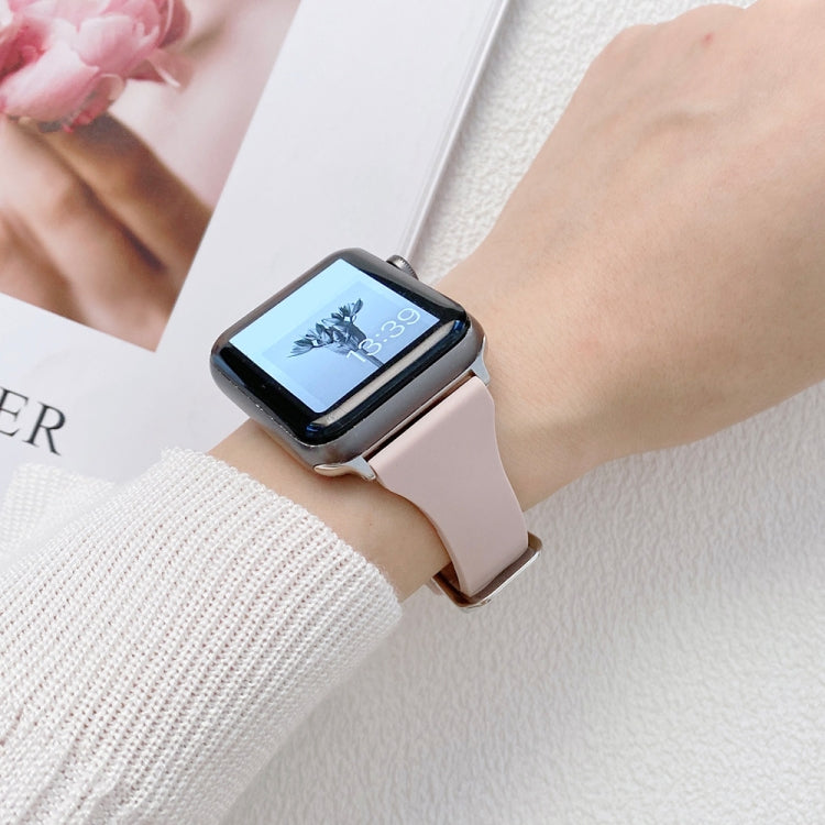 Cinturino in silicone a vita piccola per Apple Watch Series, 7 45mm / 6&SE&5&4 44mm / 3&2&1 42mm