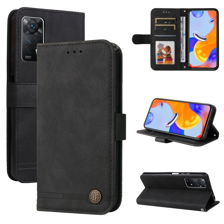 Custodia in pelle Flip orizzontale con bottone in metallo con albero della vita Skin Feel, For Xiaomi Redmi Note 11 4G(Global), For Xiaomi Redmi Note 11 Pro 4G, For OPPO Realme 9i / A36 4G / A76 4G(Global), For OPPO Realme GT2 Pro