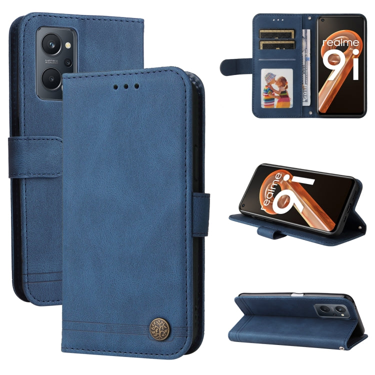 Custodia in pelle Flip orizzontale con bottone in metallo con albero della vita Skin Feel, For Xiaomi Redmi Note 11 4G(Global), For Xiaomi Redmi Note 11 Pro 4G, For OPPO Realme 9i / A36 4G / A76 4G(Global), For OPPO Realme GT2 Pro