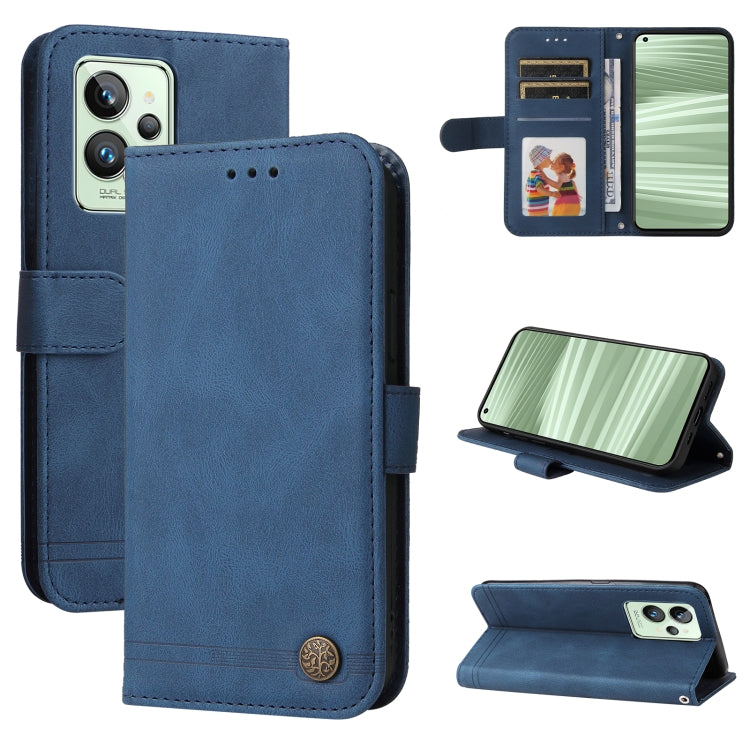 Custodia in pelle Flip orizzontale con bottone in metallo con albero della vita Skin Feel, For Xiaomi Redmi Note 11 4G(Global), For Xiaomi Redmi Note 11 Pro 4G, For OPPO Realme 9i / A36 4G / A76 4G(Global), For OPPO Realme GT2 Pro