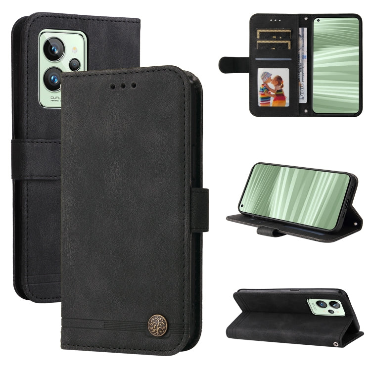 Custodia in pelle Flip orizzontale con bottone in metallo con albero della vita Skin Feel, For Xiaomi Redmi Note 11 4G(Global), For Xiaomi Redmi Note 11 Pro 4G, For OPPO Realme 9i / A36 4G / A76 4G(Global), For OPPO Realme GT2 Pro
