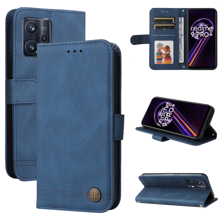 Custodia in pelle Flip orizzontale con bottone in metallo con albero della vita Skin Feel, For OPPO Realme 9 Pro+, For OPPO Realme 9 Pro/Realme V25, For Samsung Galaxy A23 /Galaxy M23/Galaxy F23, For Xiaomi Poco M4 Pro 4G