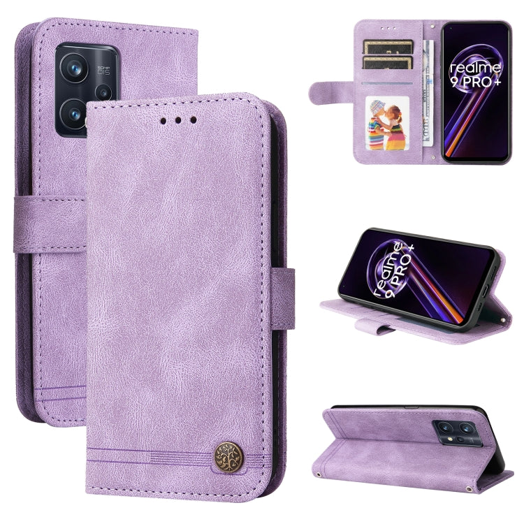 Custodia in pelle Flip orizzontale con bottone in metallo con albero della vita Skin Feel, For OPPO Realme 9 Pro+, For OPPO Realme 9 Pro/Realme V25, For Samsung Galaxy A23 /Galaxy M23/Galaxy F23, For Xiaomi Poco M4 Pro 4G
