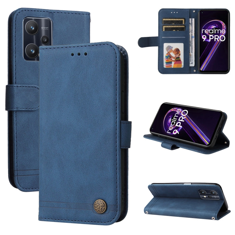 Custodia in pelle Flip orizzontale con bottone in metallo con albero della vita Skin Feel, For OPPO Realme 9 Pro+, For OPPO Realme 9 Pro/Realme V25, For Samsung Galaxy A23 /Galaxy M23/Galaxy F23, For Xiaomi Poco M4 Pro 4G
