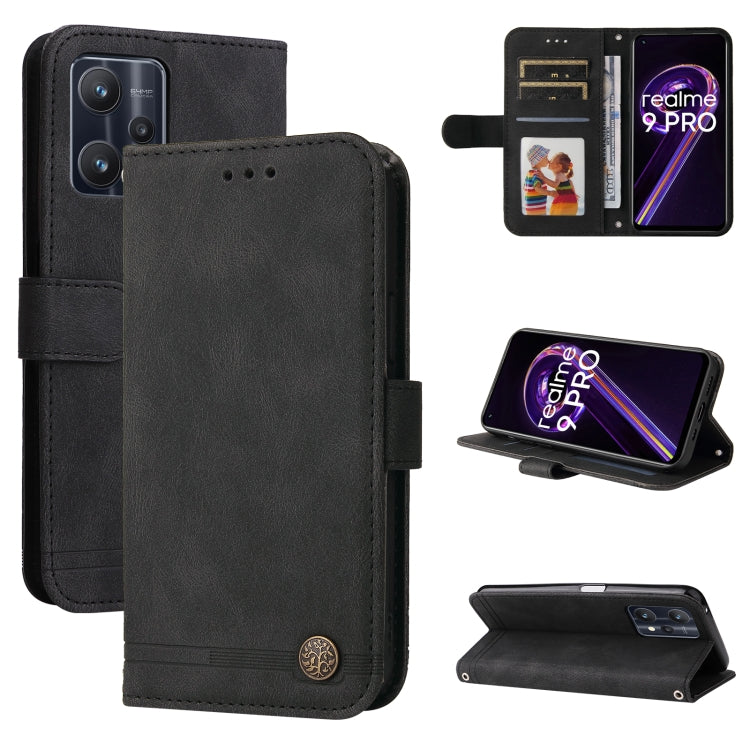 Custodia in pelle Flip orizzontale con bottone in metallo con albero della vita Skin Feel, For OPPO Realme 9 Pro+, For OPPO Realme 9 Pro/Realme V25, For Samsung Galaxy A23 /Galaxy M23/Galaxy F23, For Xiaomi Poco M4 Pro 4G