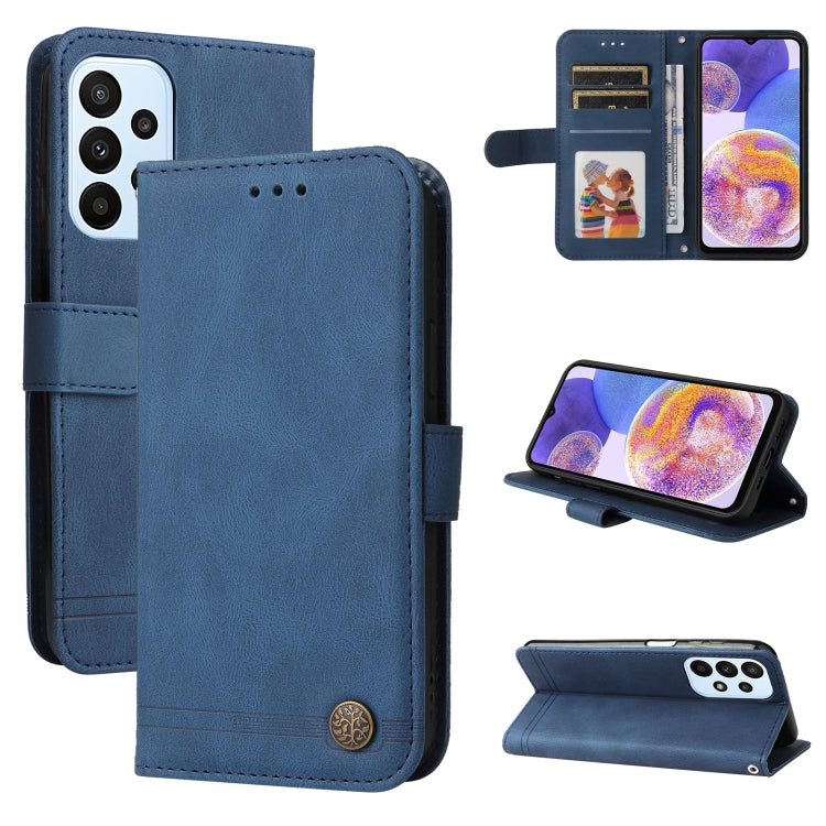 Custodia in pelle Flip orizzontale con bottone in metallo con albero della vita Skin Feel, For OPPO Realme 9 Pro+, For OPPO Realme 9 Pro/Realme V25, For Samsung Galaxy A23 /Galaxy M23/Galaxy F23, For Xiaomi Poco M4 Pro 4G