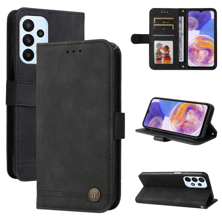 Custodia in pelle Flip orizzontale con bottone in metallo con albero della vita Skin Feel, For OPPO Realme 9 Pro+, For OPPO Realme 9 Pro/Realme V25, For Samsung Galaxy A23 /Galaxy M23/Galaxy F23, For Xiaomi Poco M4 Pro 4G
