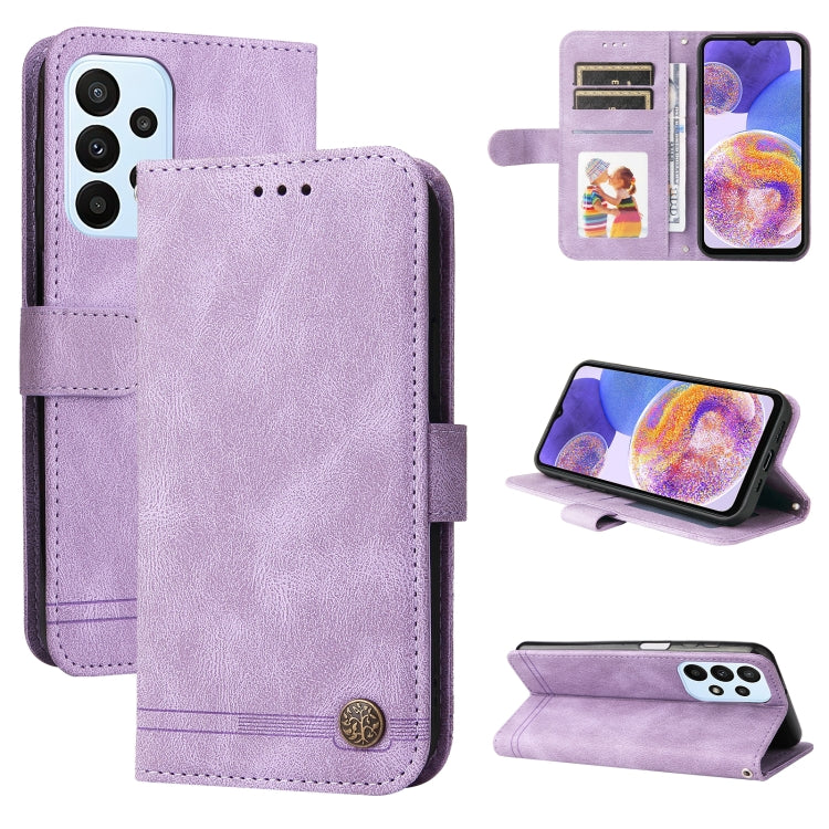 Custodia in pelle Flip orizzontale con bottone in metallo con albero della vita Skin Feel, For OPPO Realme 9 Pro+, For OPPO Realme 9 Pro/Realme V25, For Samsung Galaxy A23 /Galaxy M23/Galaxy F23, For Xiaomi Poco M4 Pro 4G
