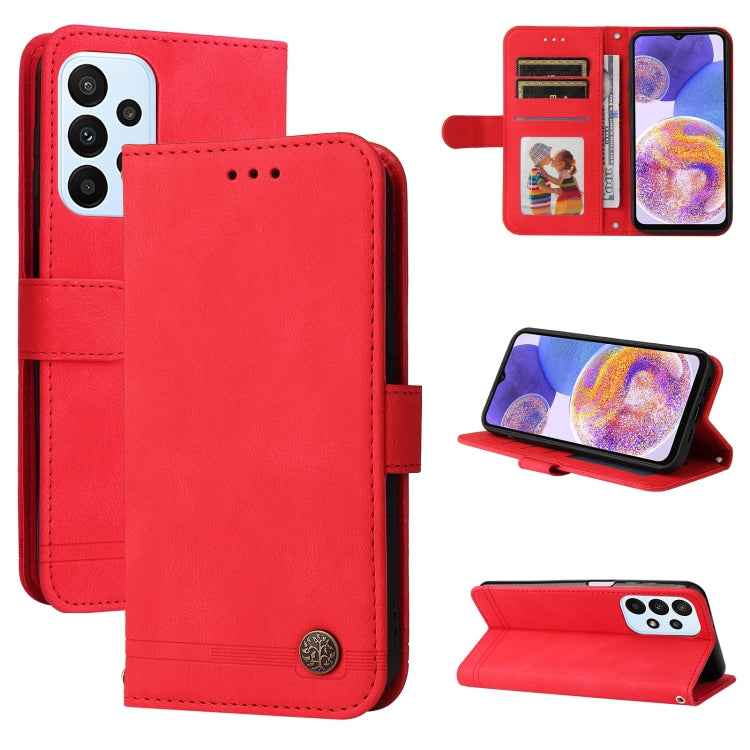 Custodia in pelle Flip orizzontale con bottone in metallo con albero della vita Skin Feel, For OPPO Realme 9 Pro+, For OPPO Realme 9 Pro/Realme V25, For Samsung Galaxy A23 /Galaxy M23/Galaxy F23, For Xiaomi Poco M4 Pro 4G