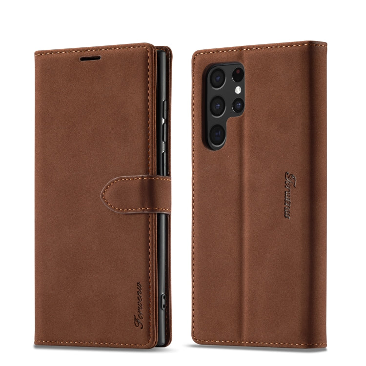 Custodia per telefono in pelle con forte magnetismo opaco serie F1 Forwenw, For Samsung Galaxy A13 5G, For Samsung Galaxy A52, For Samsung Galaxy A53 5G, For Samsung Galaxy S22 Ultra 5G, For Samsung Galaxy S22 5G, For Samsung Galaxy S21 FE 5G          ...