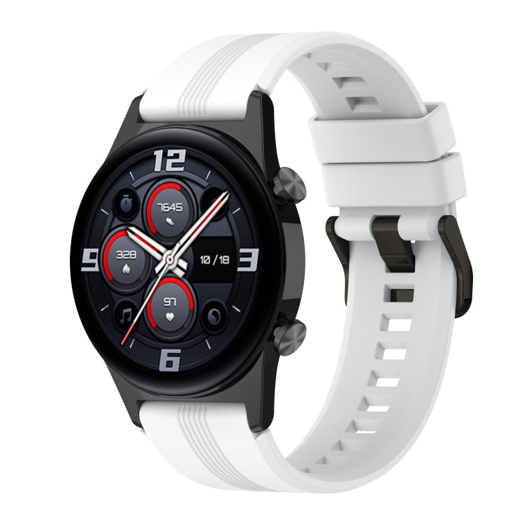 Cinturino in silicone a strisce con testa sporgente da 22 mm, For Honor Watch GS 3