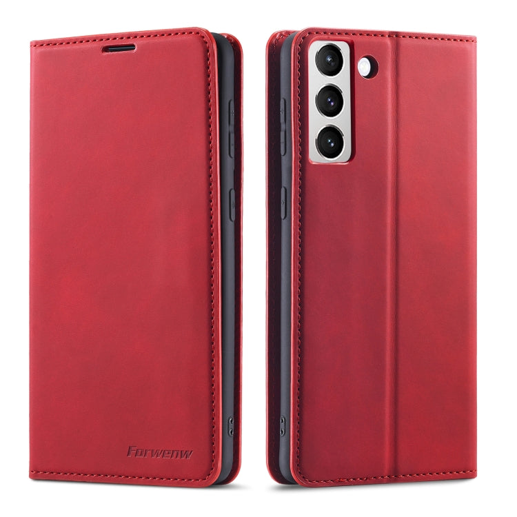 Forwenw Dream Series Custodia per telefono in pelle con forte magnetismo Oil Edge, For Samsung Galaxy S22 5G, For Samsung Galaxy S22+ 5G, For Samsung Galaxy S21 FE 5G, For Samsung Galaxy S22 Ultra 5G, For Samsung Galaxy Z Flip3 5G                      ...