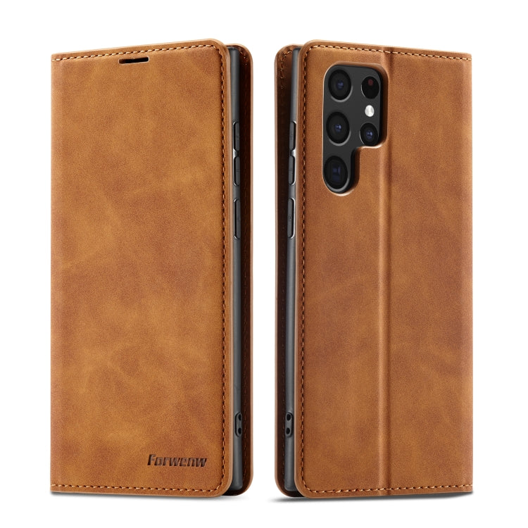 Forwenw Dream Series Custodia per telefono in pelle con forte magnetismo Oil Edge, For Samsung Galaxy S22 5G, For Samsung Galaxy S22+ 5G, For Samsung Galaxy S21 FE 5G, For Samsung Galaxy S22 Ultra 5G, For Samsung Galaxy Z Flip3 5G                      ...