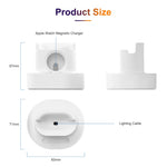 A001 Supporto di ricarica in silicone 3 in 1 per iPhone / iWatch / AirPods