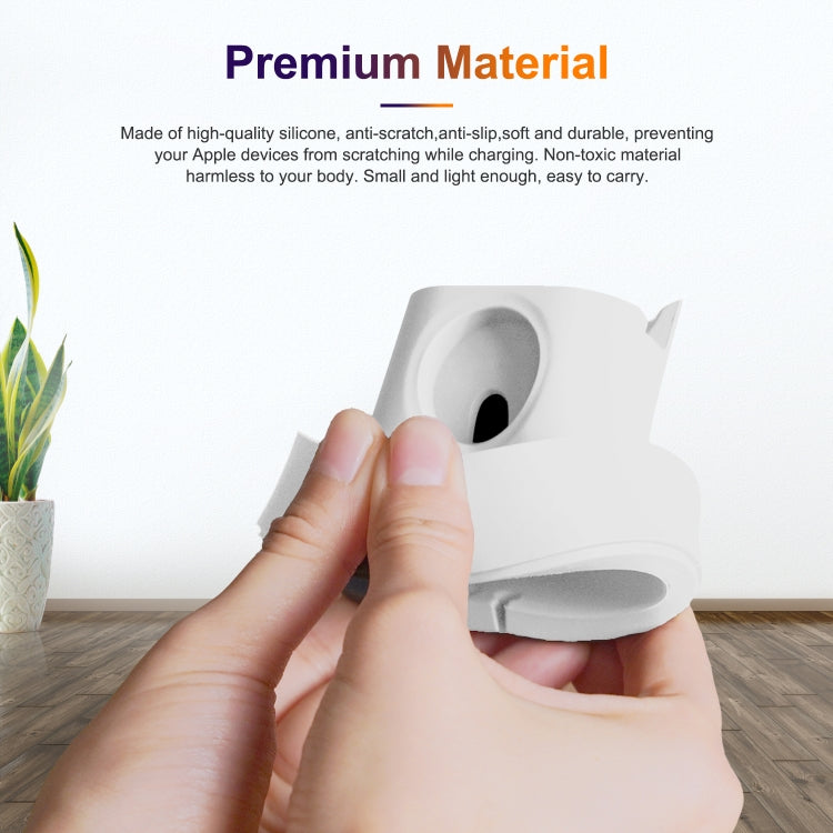 A001 Supporto di ricarica in silicone 3 in 1 per iPhone / iWatch / AirPods