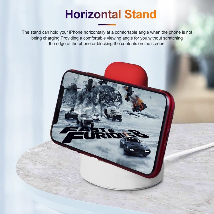 A001 Supporto di ricarica in silicone 3 in 1 per iPhone / iWatch / AirPods