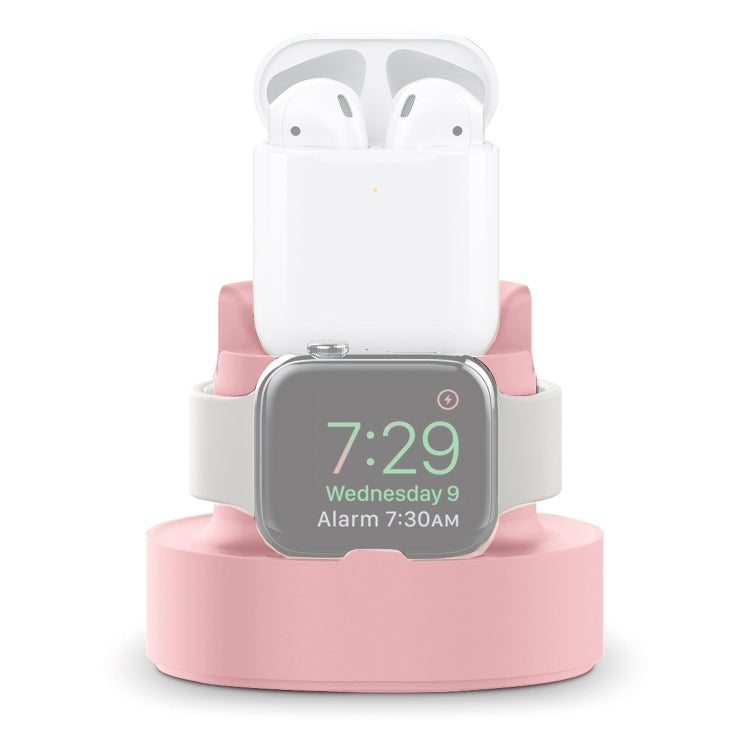 A001 Supporto di ricarica in silicone 3 in 1 per iPhone / iWatch / AirPods