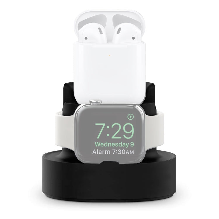 A001 Supporto di ricarica in silicone 3 in 1 per iPhone / iWatch / AirPods