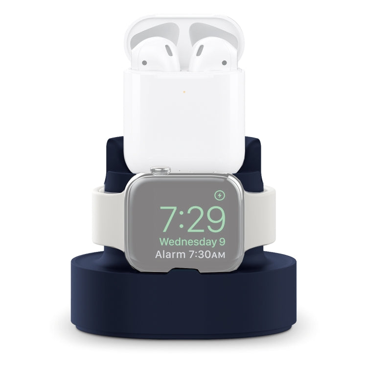 A001 Supporto di ricarica in silicone 3 in 1 per iPhone / iWatch / AirPods
