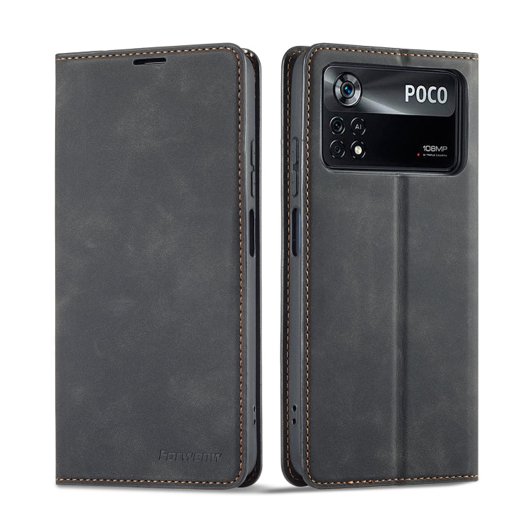 Forwenw Dream Series Custodia per telefono in pelle con forte magnetismo Oil Edge, For Xiaomi Poco X4 Pro 5G, For Xiaomi Redmi Note 11 4G Global, For Xiaomi Redmi Note 11 Pro 4G Global