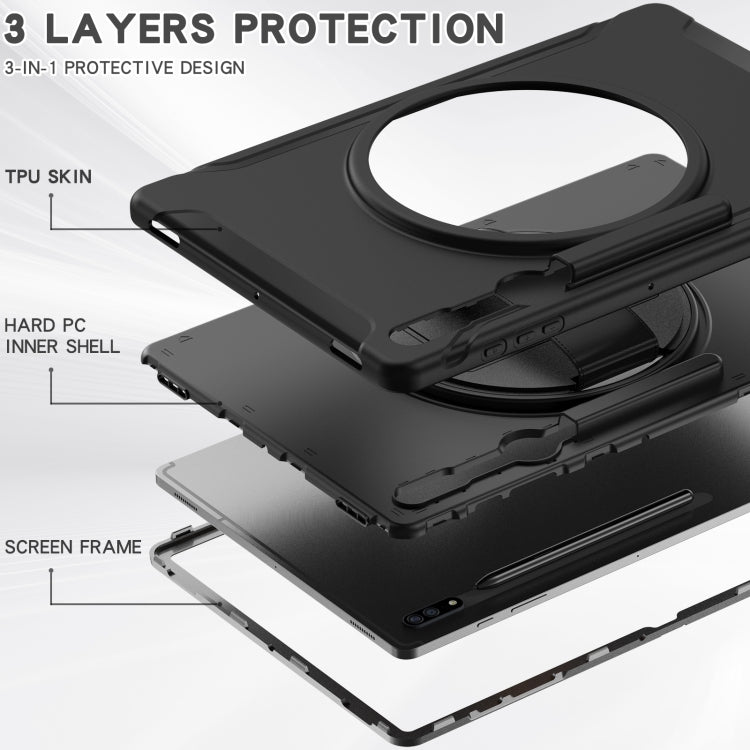 Custodia per tablet antiurto in TPU + PC, For Samsung Galaxy Tab S10 Ultra / S9 Ultra / S8 Ultra