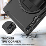 Custodia per tablet antiurto in TPU + PC, For Samsung Galaxy Tab S10 Ultra / S9 Ultra / S8 Ultra