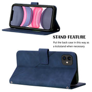 Custodia per cellulare in pelle con flip in rilievo 3D a tracolla, For iPhone 11, For iPhone 11 Pro, For iPhone 11 Pro Max, For iPhone X / XS