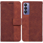 Custodia per telefono in pelle goffrata geometrica, For Tecno Camon 18 / 18P, For Tecno Camon 18 Premier, For Tecno Camon 18i, For Tecno Phantom X