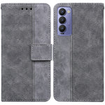 Custodia per telefono in pelle goffrata geometrica, For Tecno Camon 18 / 18P, For Tecno Camon 18 Premier, For Tecno Camon 18i, For Tecno Phantom X