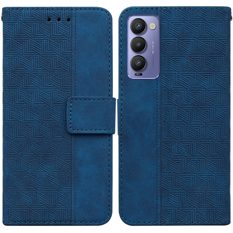 Custodia per telefono in pelle goffrata geometrica, For Tecno Camon 18 / 18P, For Tecno Camon 18 Premier, For Tecno Camon 18i, For Tecno Phantom X