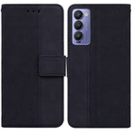 Custodia per telefono in pelle goffrata geometrica, For Tecno Camon 18 / 18P, For Tecno Camon 18 Premier, For Tecno Camon 18i, For Tecno Phantom X