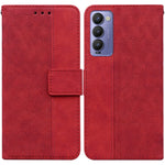 Custodia per telefono in pelle goffrata geometrica, For Tecno Camon 18 / 18P, For Tecno Camon 18 Premier, For Tecno Camon 18i, For Tecno Phantom X