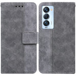Custodia per telefono in pelle goffrata geometrica, For Tecno Camon 18 / 18P, For Tecno Camon 18 Premier, For Tecno Camon 18i, For Tecno Phantom X