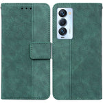 Custodia per telefono in pelle goffrata geometrica, For Tecno Camon 18 / 18P, For Tecno Camon 18 Premier, For Tecno Camon 18i, For Tecno Phantom X