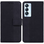 Custodia per telefono in pelle goffrata geometrica, For Tecno Camon 18 / 18P, For Tecno Camon 18 Premier, For Tecno Camon 18i, For Tecno Phantom X