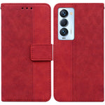Custodia per telefono in pelle goffrata geometrica, For Tecno Camon 18 / 18P, For Tecno Camon 18 Premier, For Tecno Camon 18i, For Tecno Phantom X
