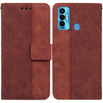 Custodia per telefono in pelle goffrata geometrica, For Tecno Camon 18 / 18P, For Tecno Camon 18 Premier, For Tecno Camon 18i, For Tecno Phantom X