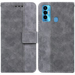 Custodia per telefono in pelle goffrata geometrica, For Tecno Camon 18 / 18P, For Tecno Camon 18 Premier, For Tecno Camon 18i, For Tecno Phantom X
